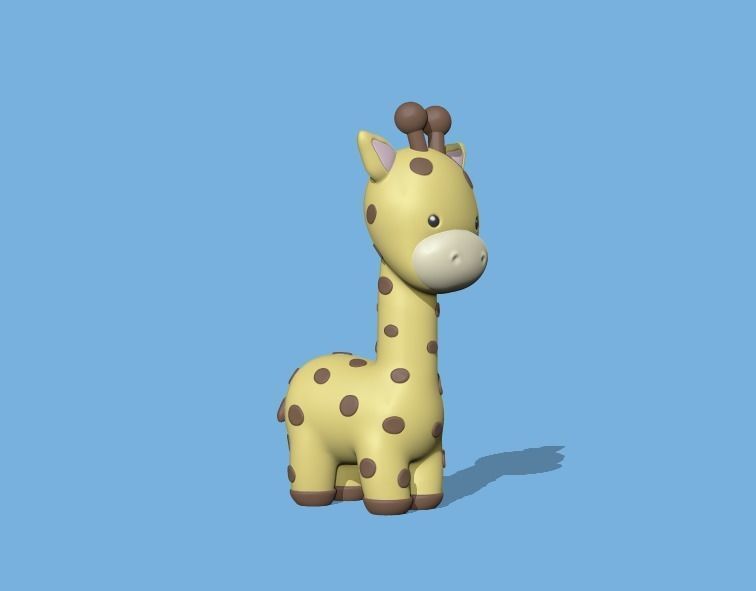 Cute Giraffe Long Neck 3D print model_1
