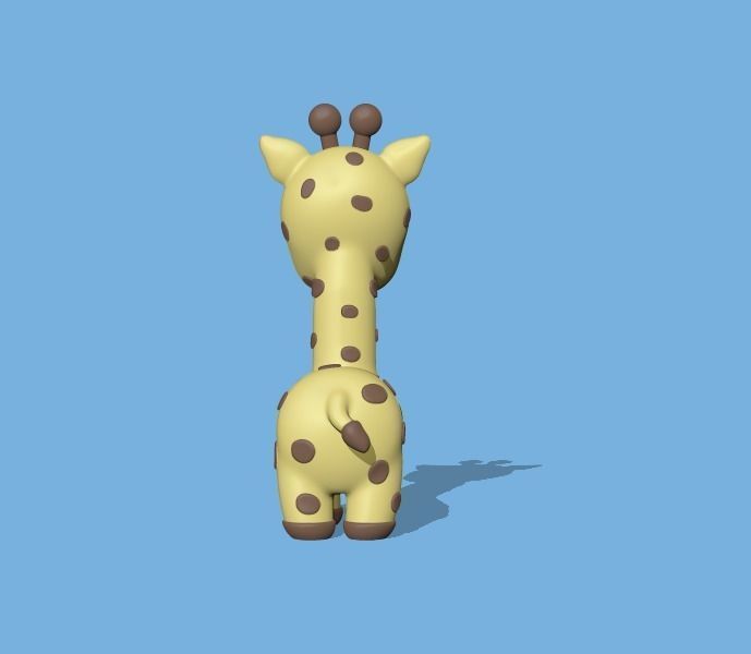 Cute Giraffe Long Neck 3D print model_3