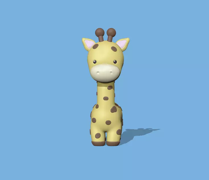 Cute Giraffe Long Neck 3D print model_0
