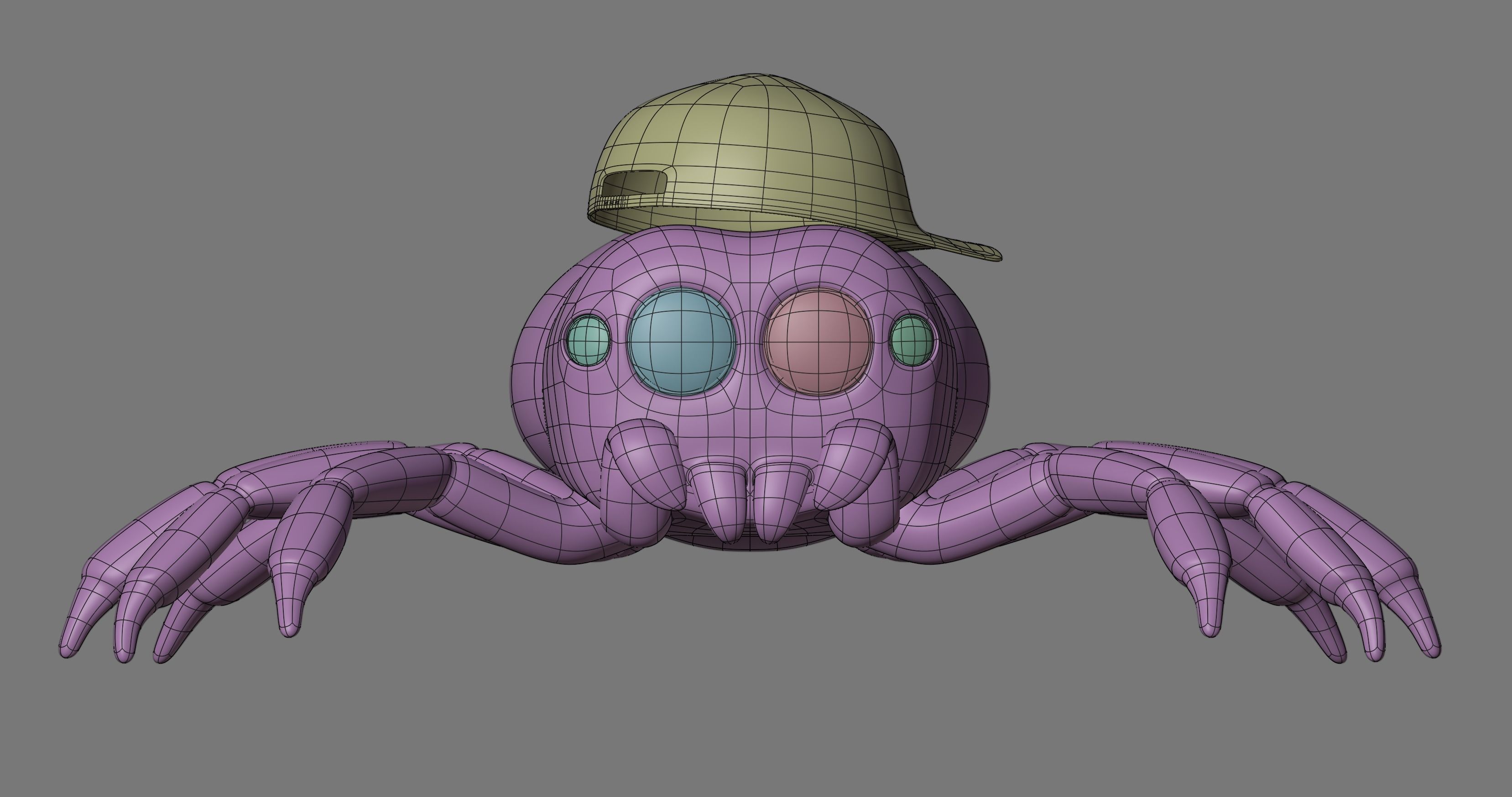 Cartoon Spider name Mirang 3D model_11