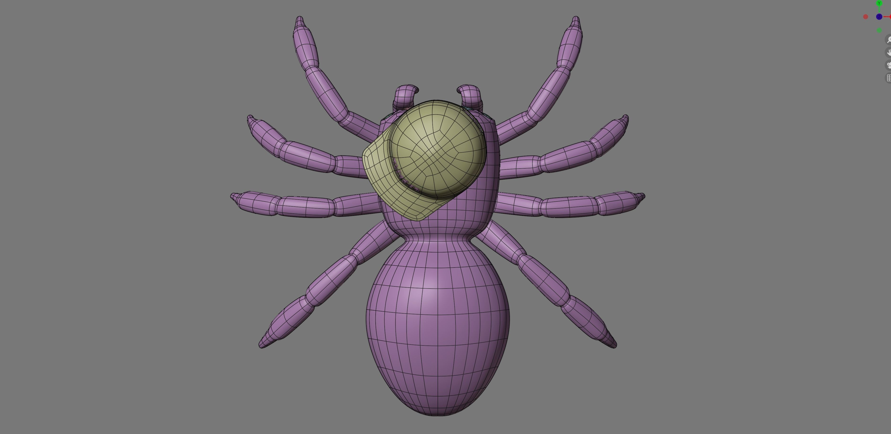 Cartoon Spider name Mirang 3D model_14