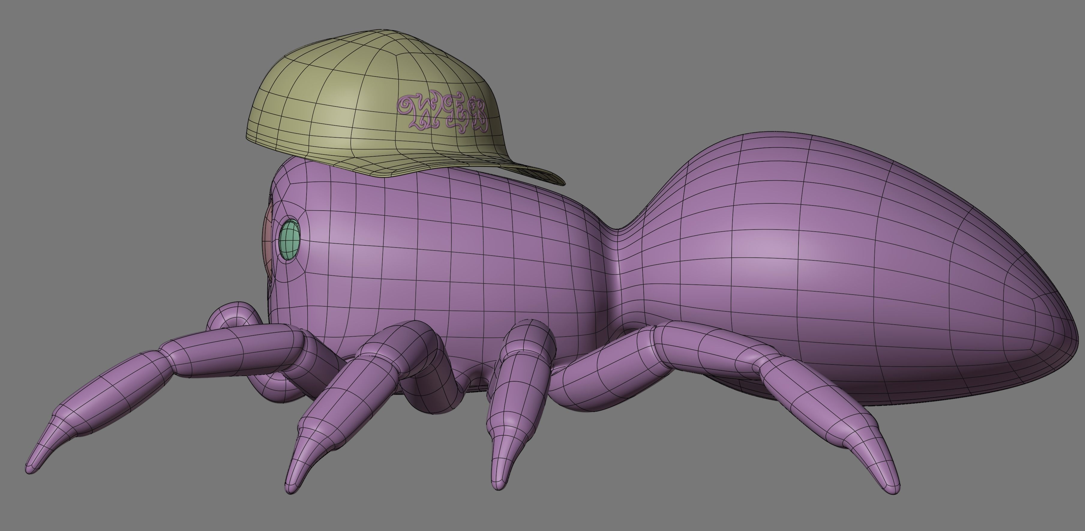 Cartoon Spider name Mirang 3D model_13