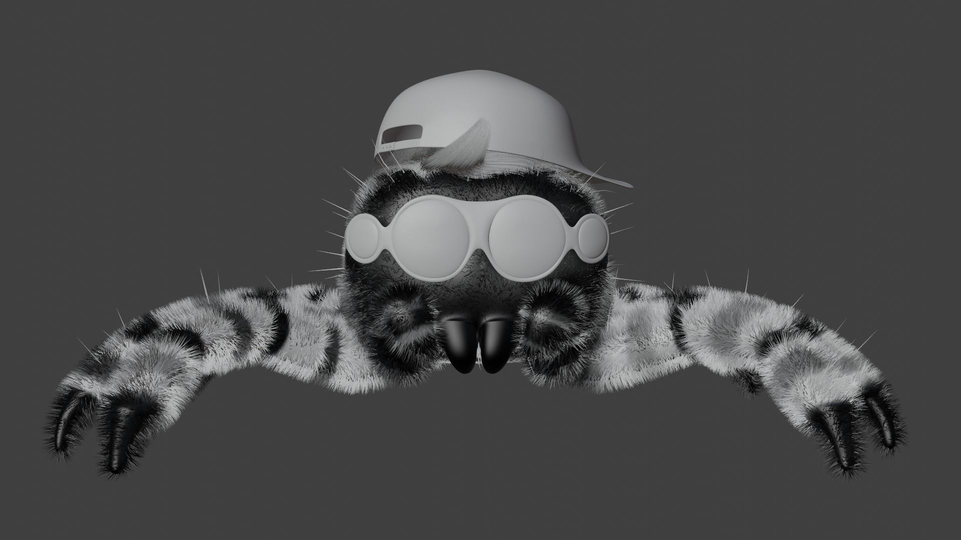 Cartoon Spider name Mirang 3D model_15
