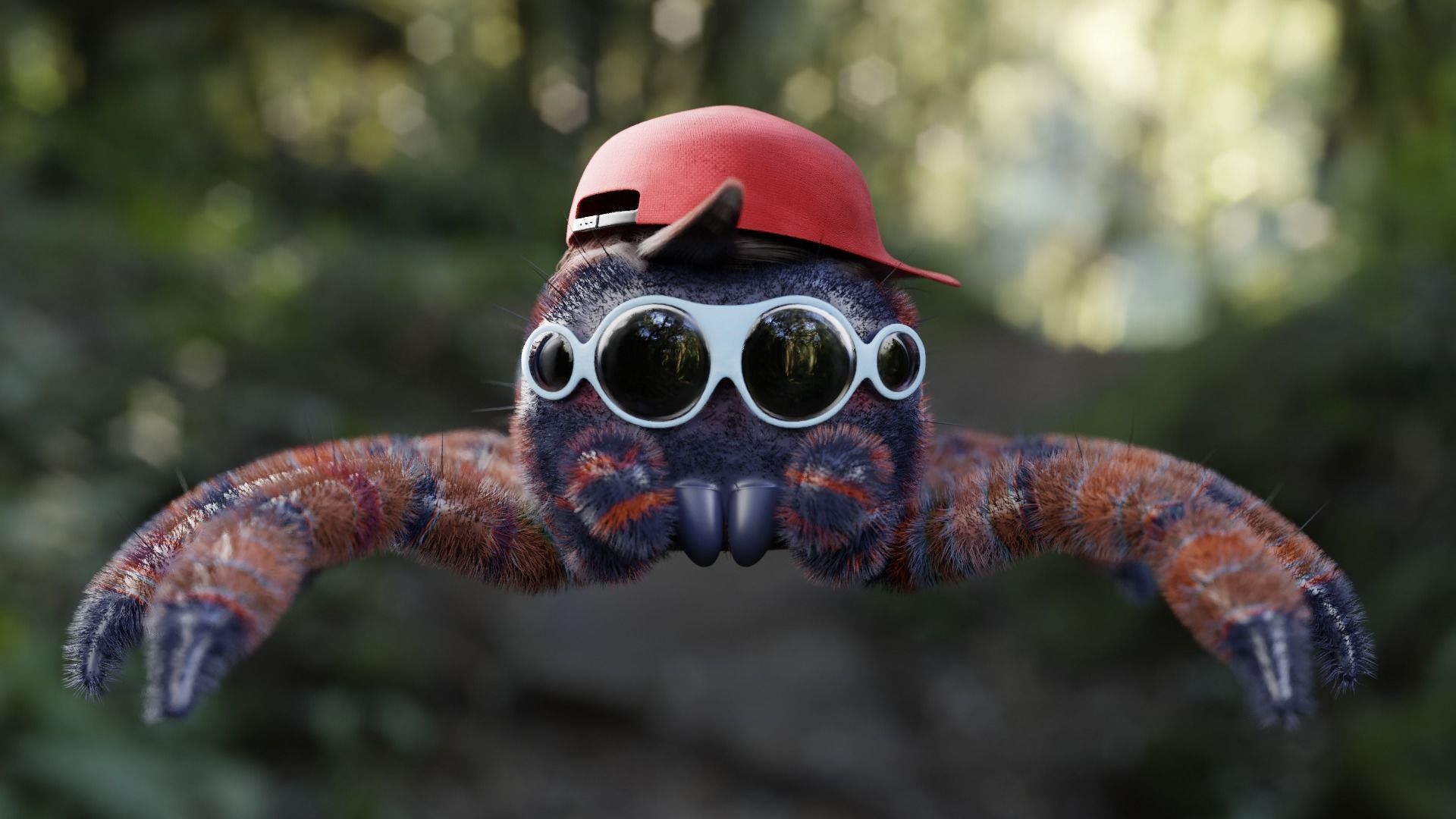 Cartoon Spider name Mirang 3D model_4