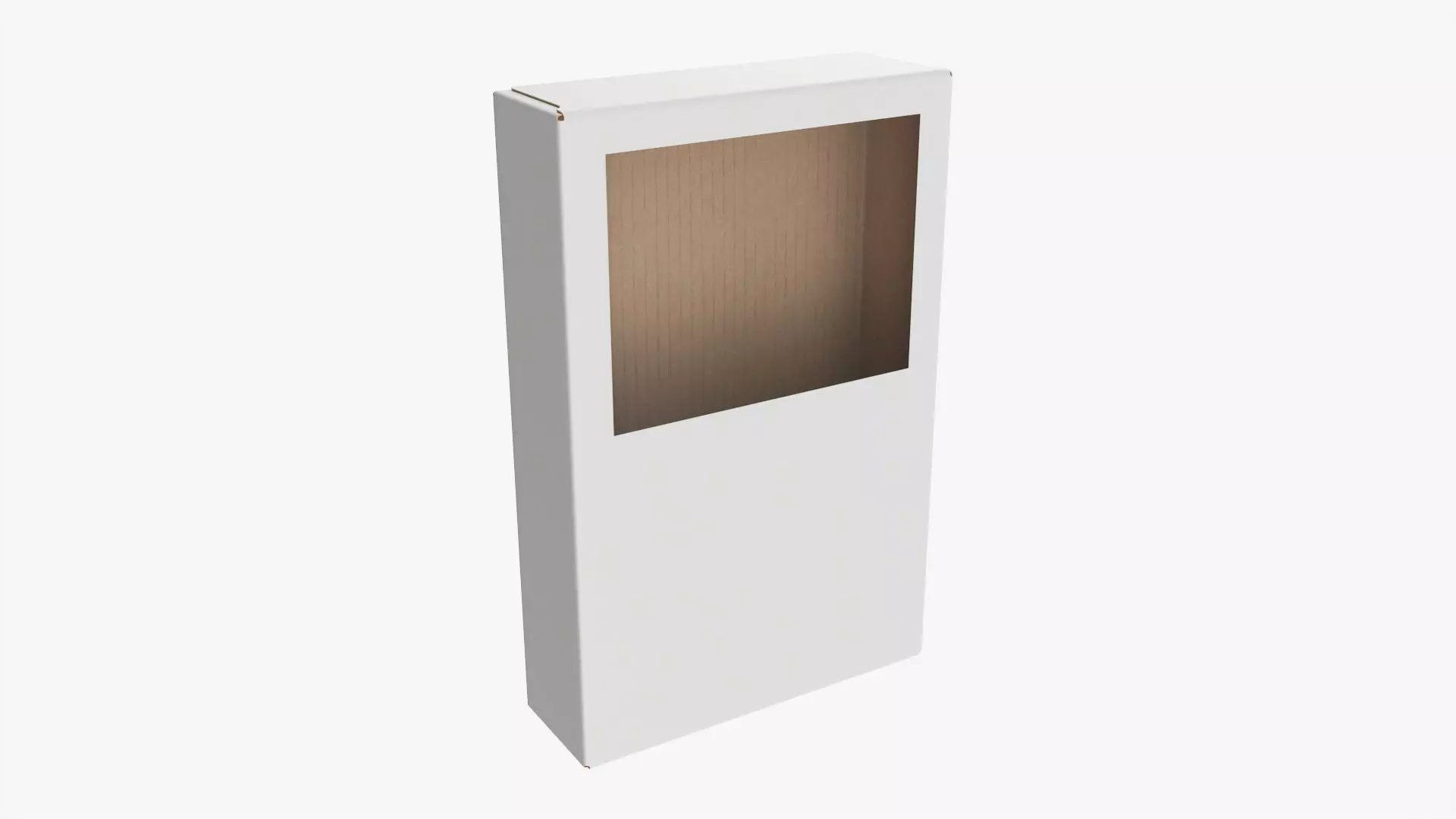 Box with window cardboard 02 3D model_0