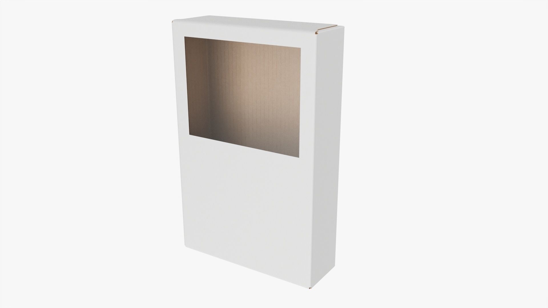 Box with window cardboard 02 3D model_2