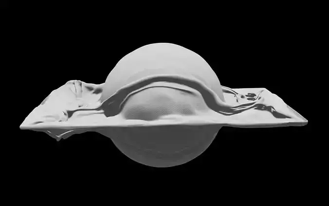 Ball and cloth model 3D print model