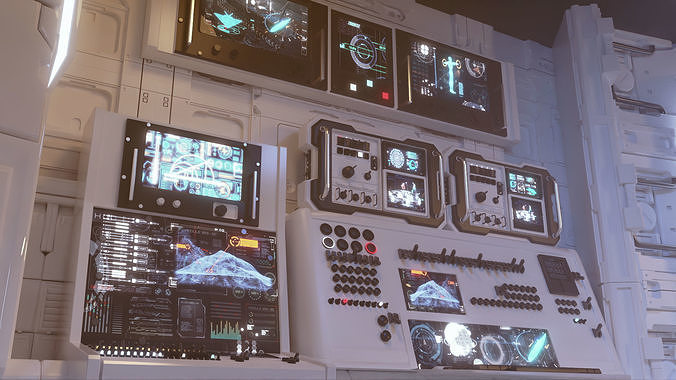 Sci-fi Control Room 3D model