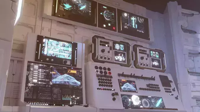 Sci-fi Control Room 3D model