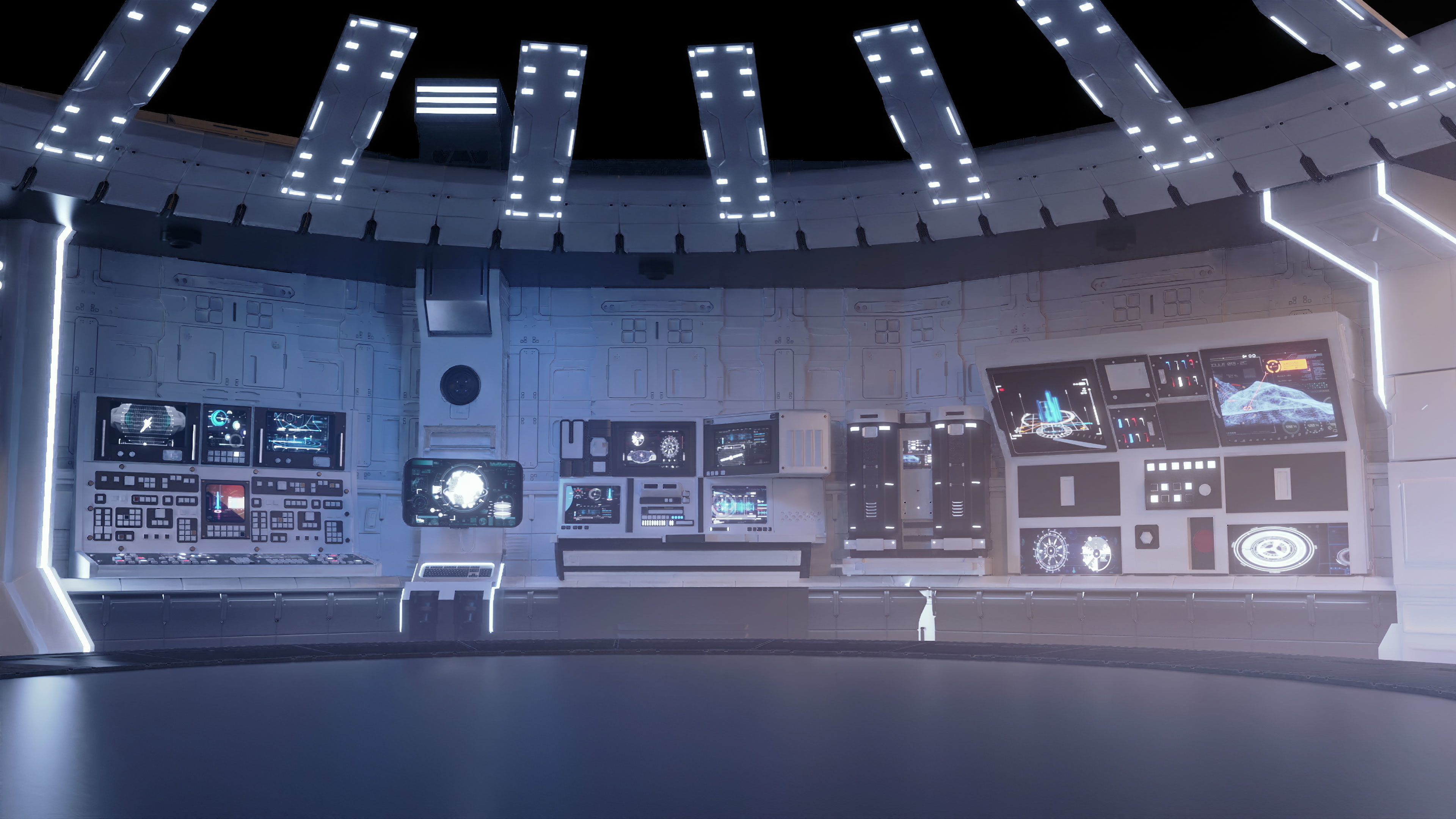 Sci-fi Control Room 3D model_8