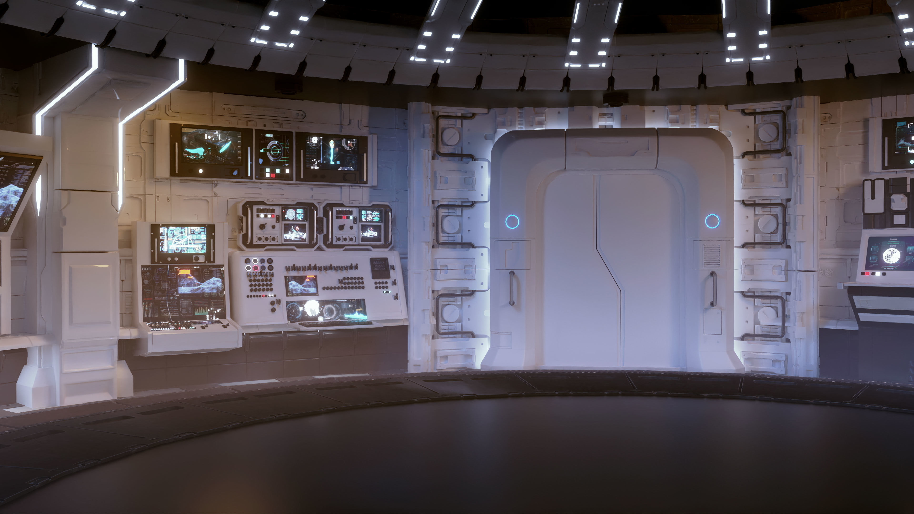 Sci-fi Control Room 3D model_4