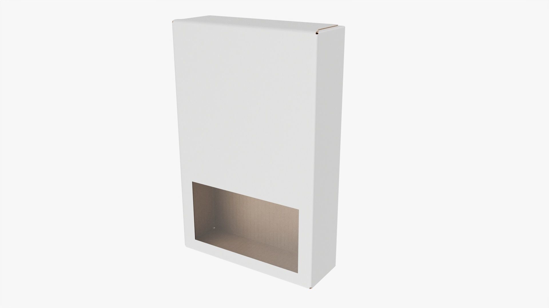 Box with window cardboard 03 3D model_2