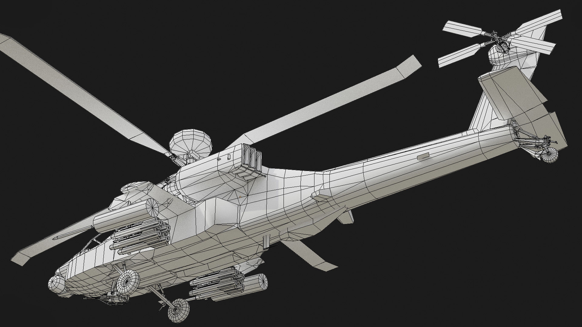 Apache AH64D LOW Low-poly 3D model_9