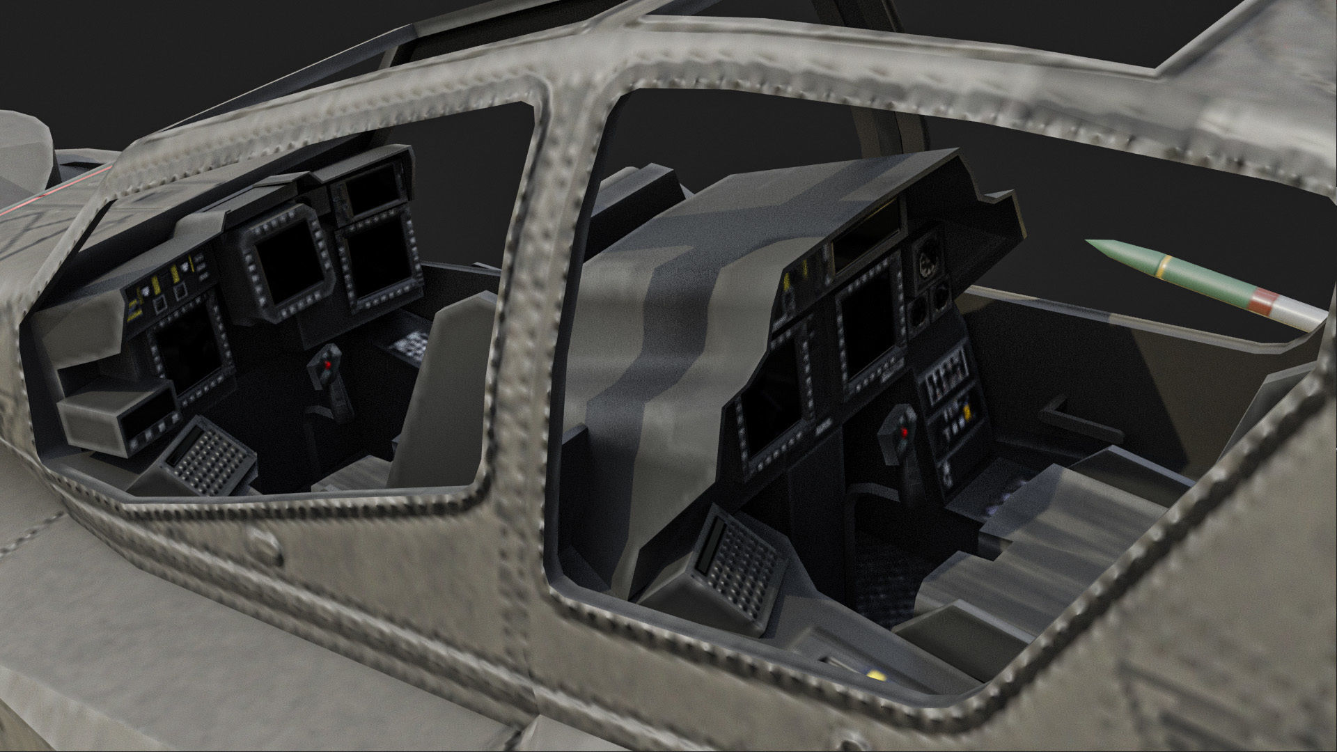 Apache AH64D LOW Low-poly 3D model_7