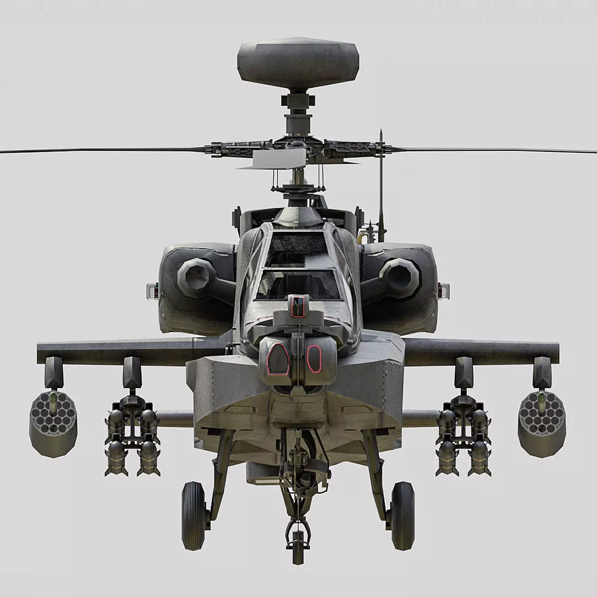 Apache AH64D LOW Low-poly 3D model_0