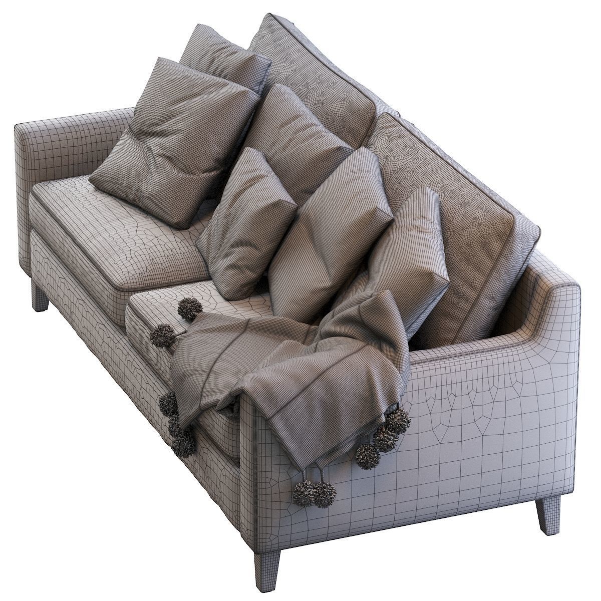 Beverly Upholstered Sofa 3D model_4