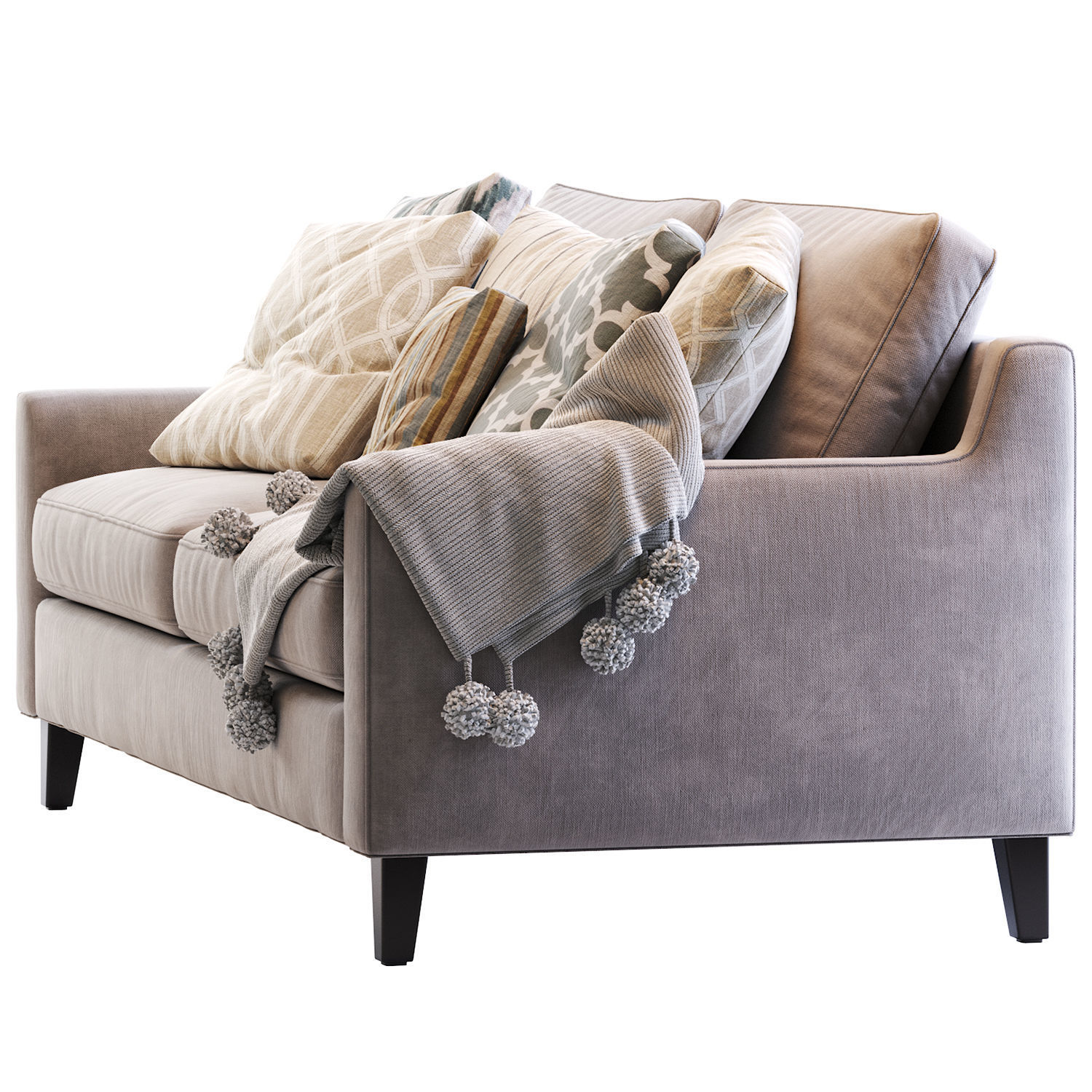 Beverly Upholstered Sofa 3D model_3