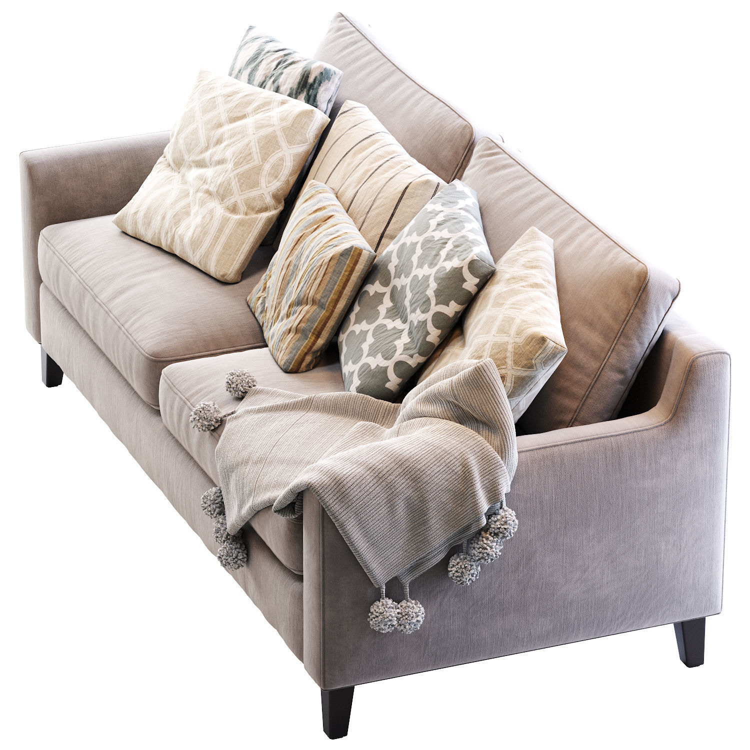 Beverly Upholstered Sofa 3D model_2