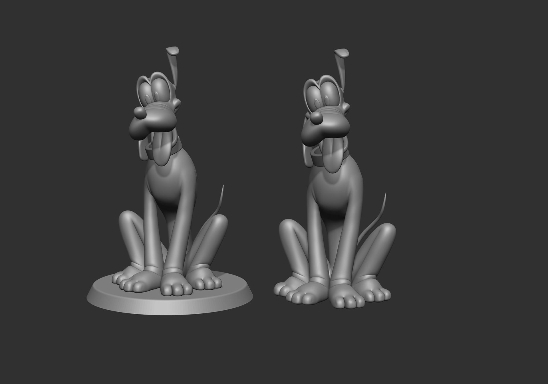 pluto dog 3D print model_13