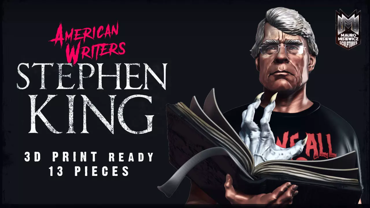 STEPHEN KING STATUE 3D PRINTABLE 3D print model