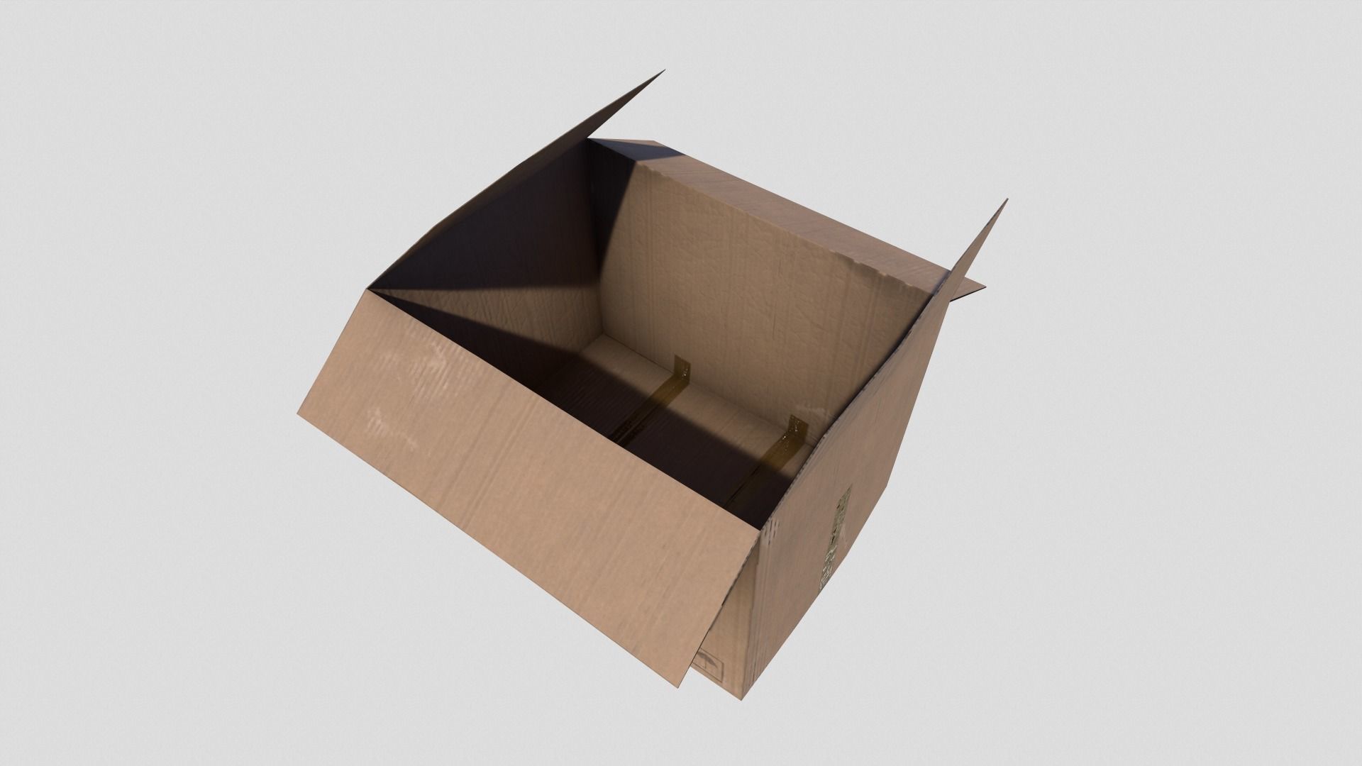 Cardboard Boxes Low-poly 3D model_7