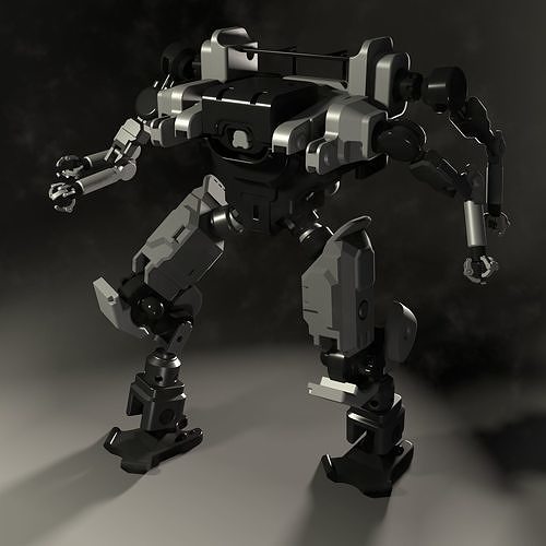 Robot hard surface from Fusion 360 - High poly 3D model