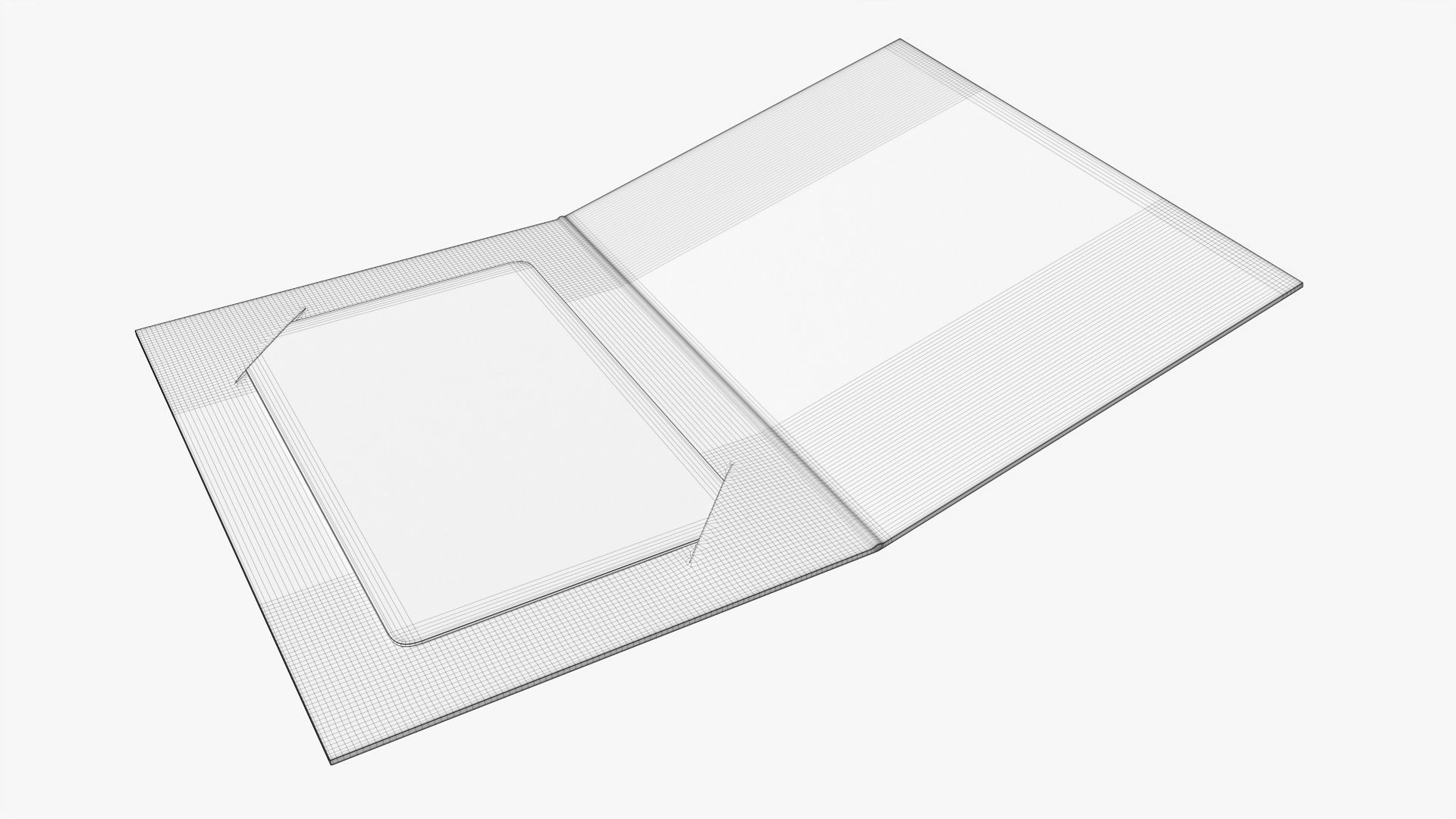 Gift card with cover mockup 3D model_6