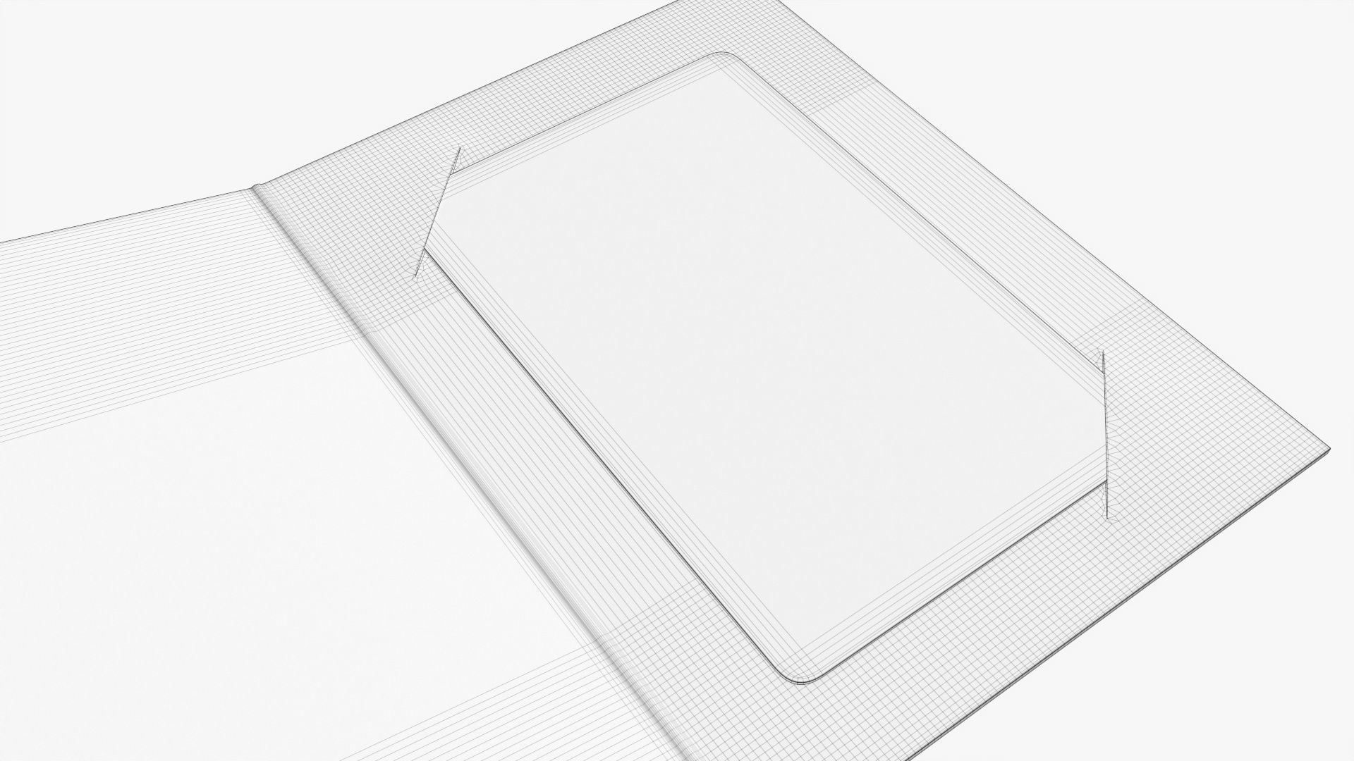 Gift card with cover mockup 3D model_5