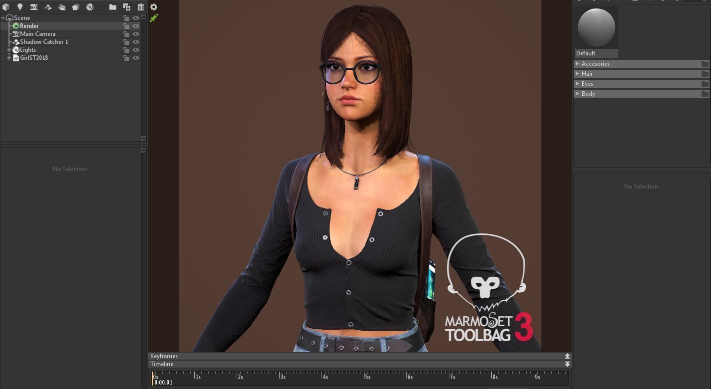 Teenage girl 3D model_46