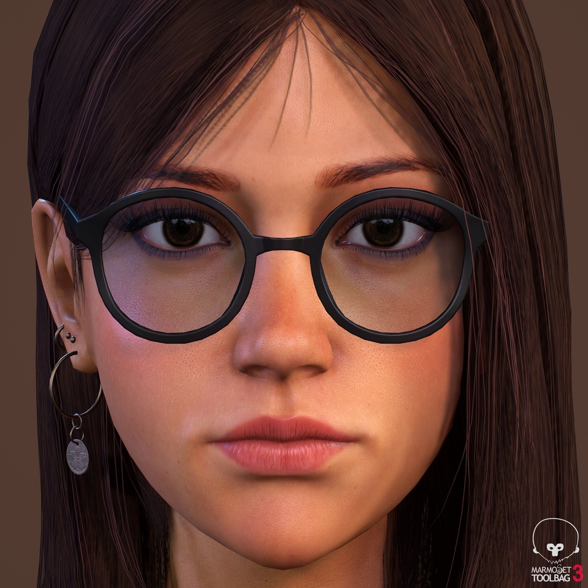 Teenage girl 3D model_25
