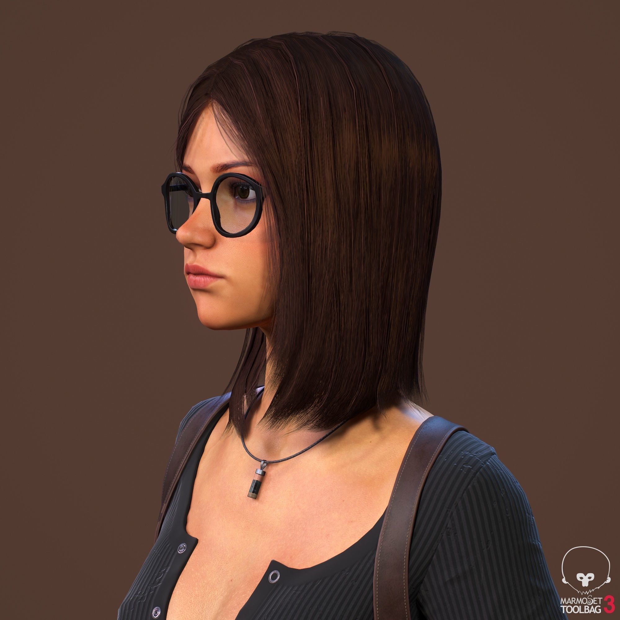 Teenage girl 3D model_1