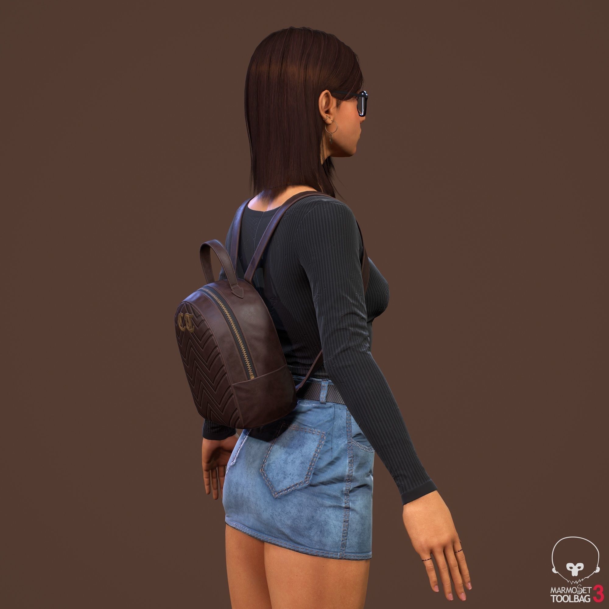 Teenage girl 3D model_15