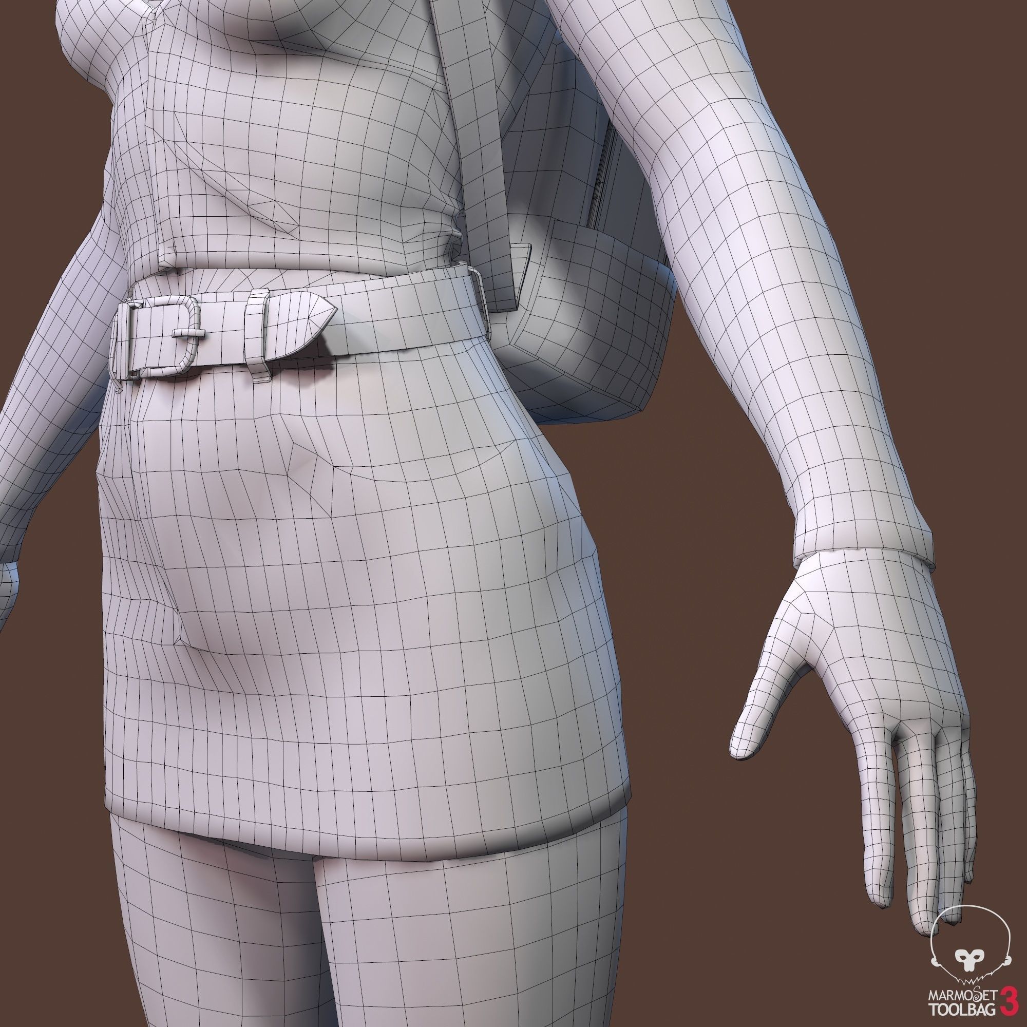 Teenage girl 3D model_43