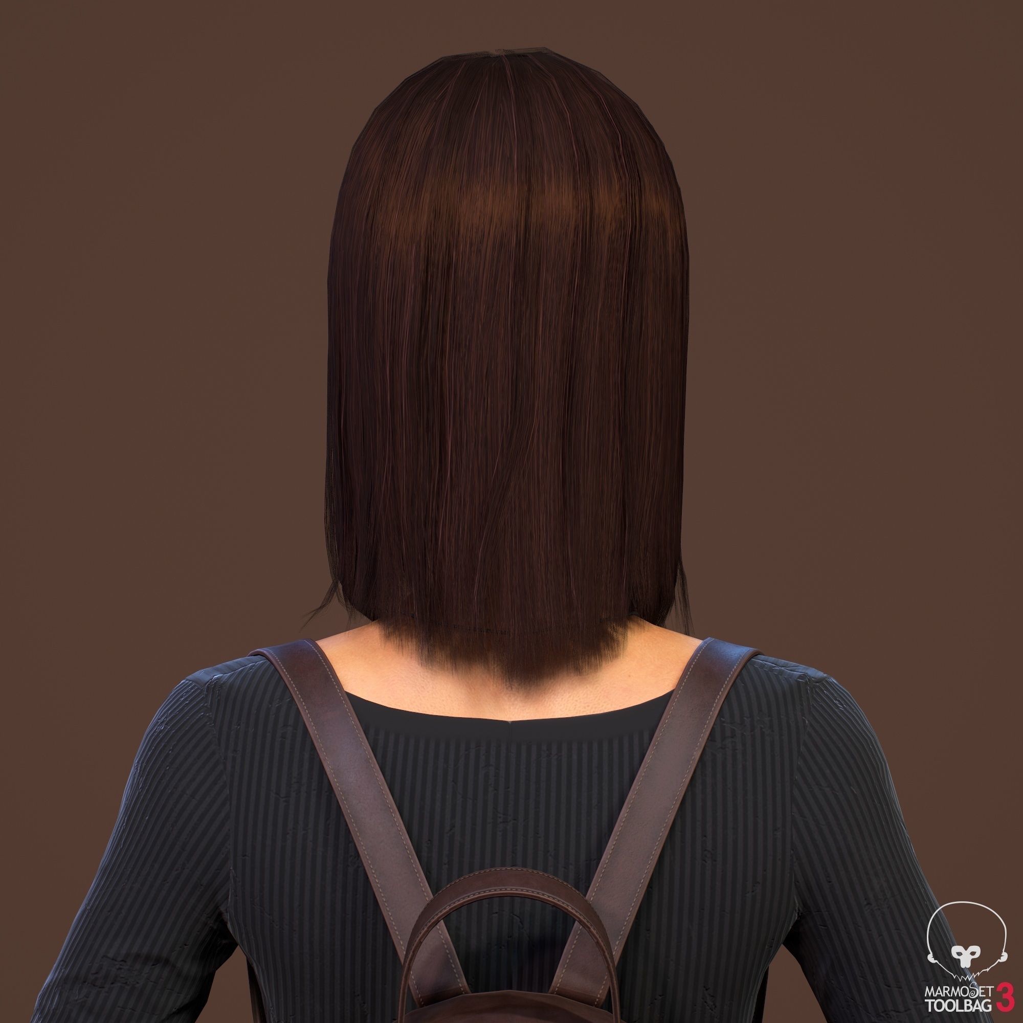 Teenage girl 3D model_3