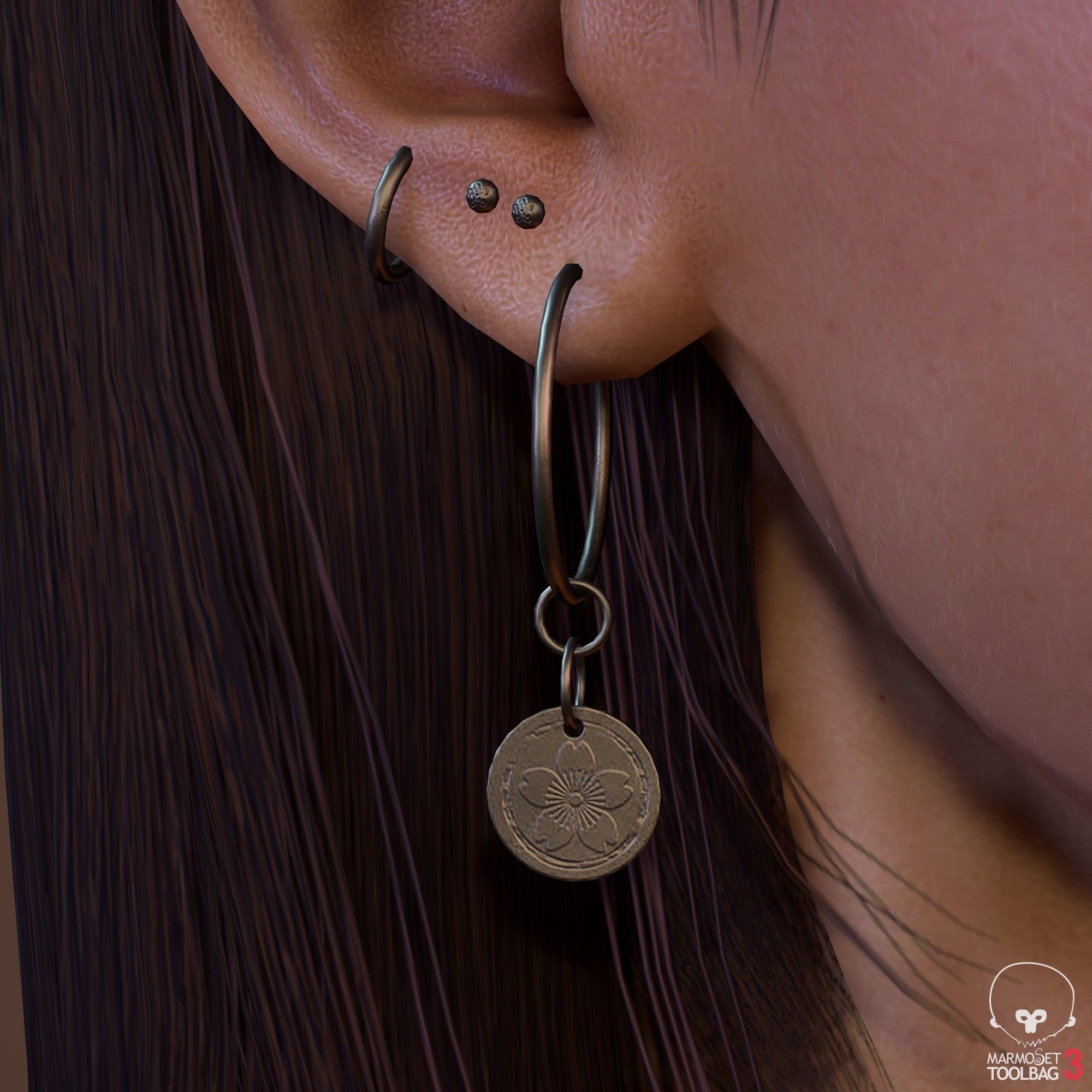 Teenage girl 3D model_26