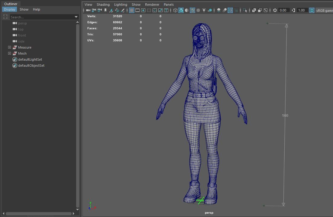 Teenage girl 3D model_47