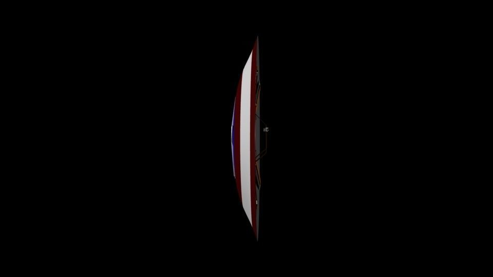 Captain America Shield Low-poly 3D model_2