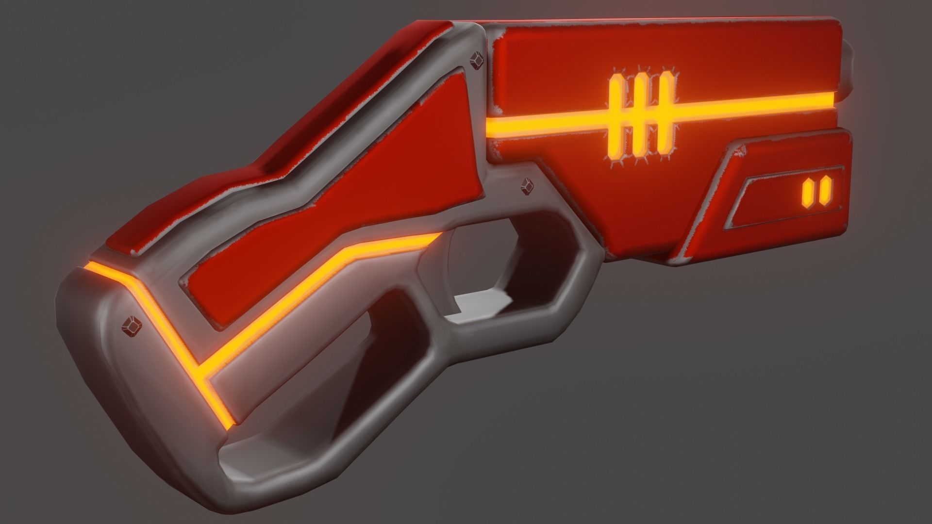 SCI-FI Sawed-off shotgun Low-poly 3D model_8