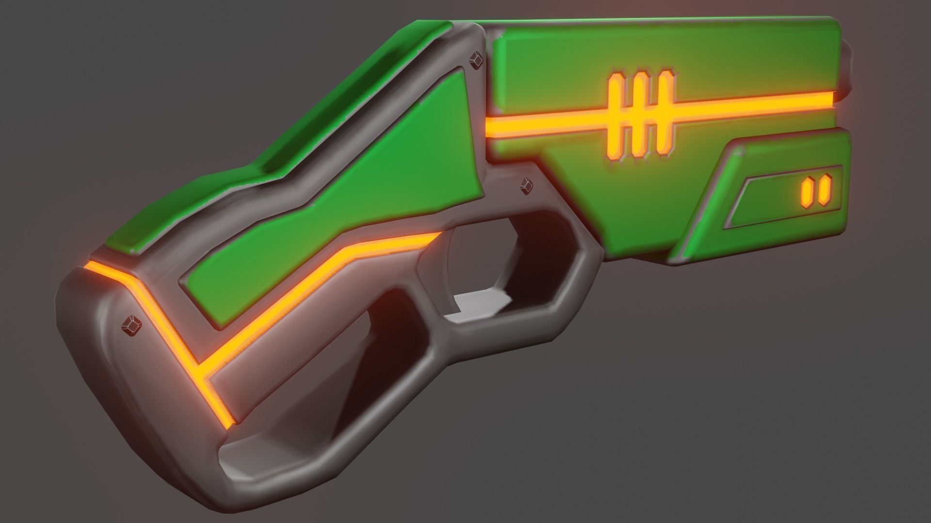 SCI-FI Sawed-off shotgun Low-poly 3D model_7