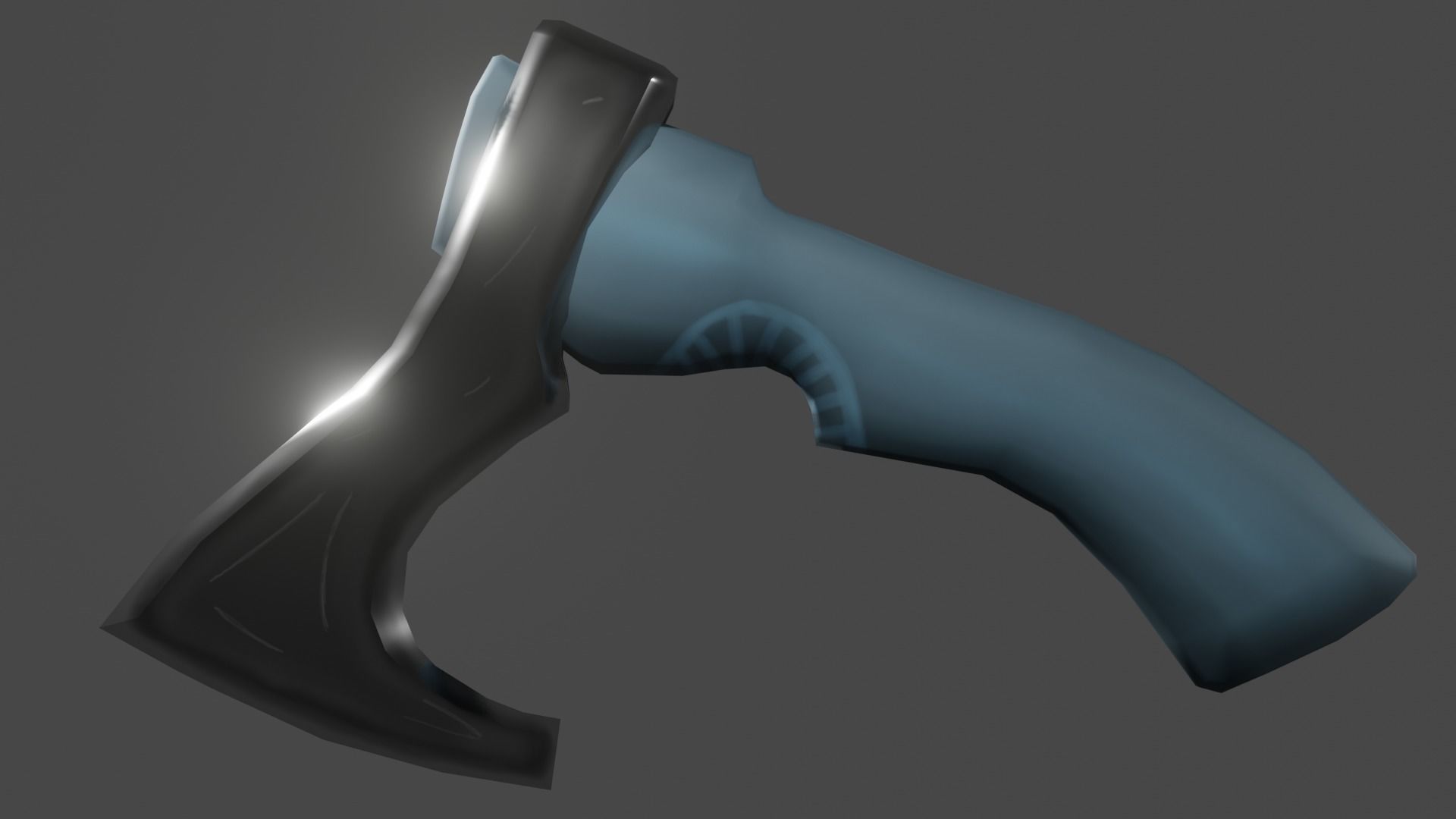 SCI-FI Sawed-off shotgun Low-poly 3D model_28