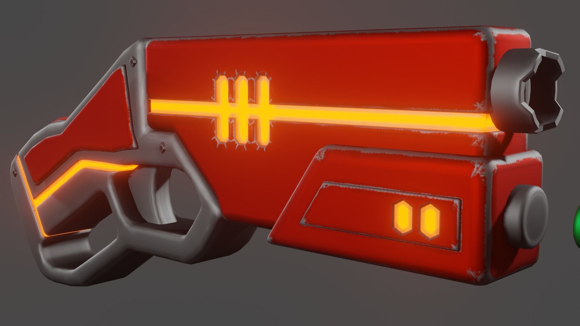 SCI-FI Sawed-off shotgun Low-poly 3D model_4