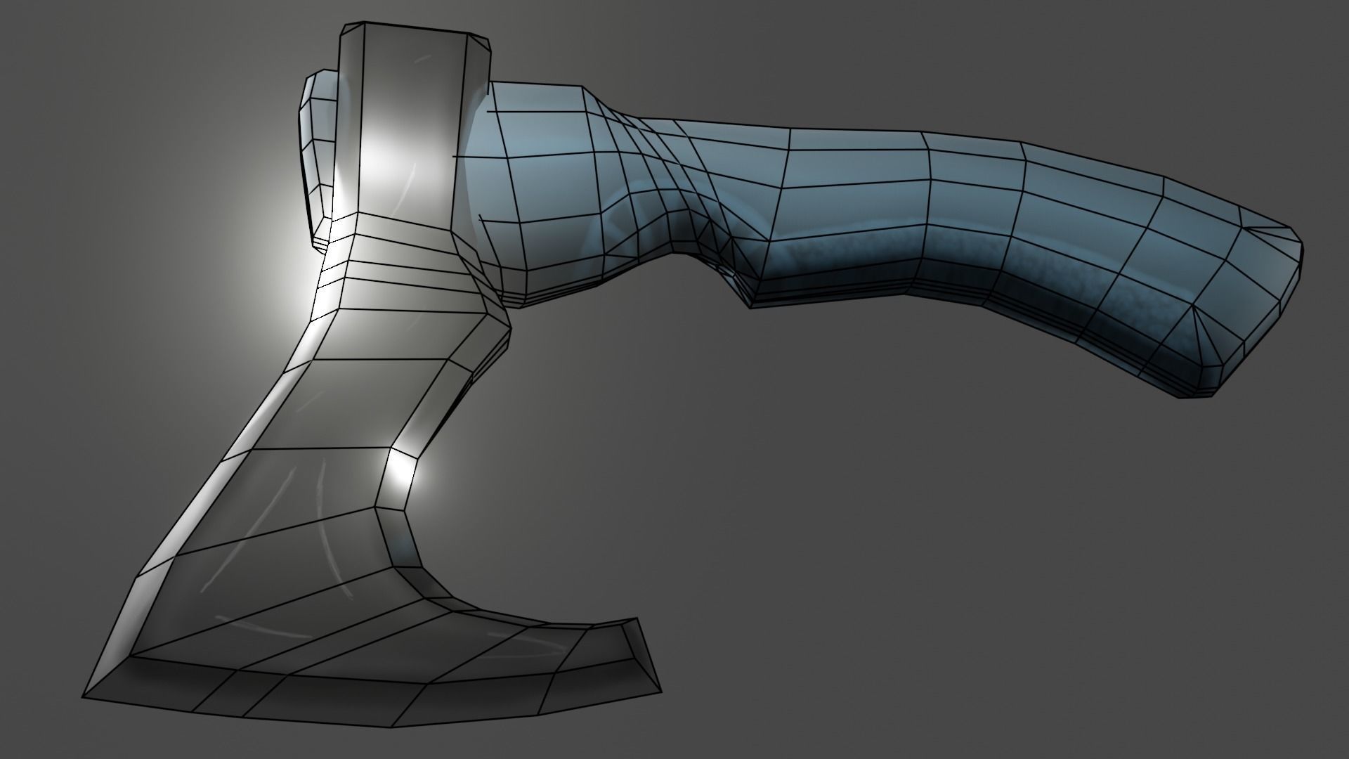 SCI-FI Sawed-off shotgun Low-poly 3D model_24