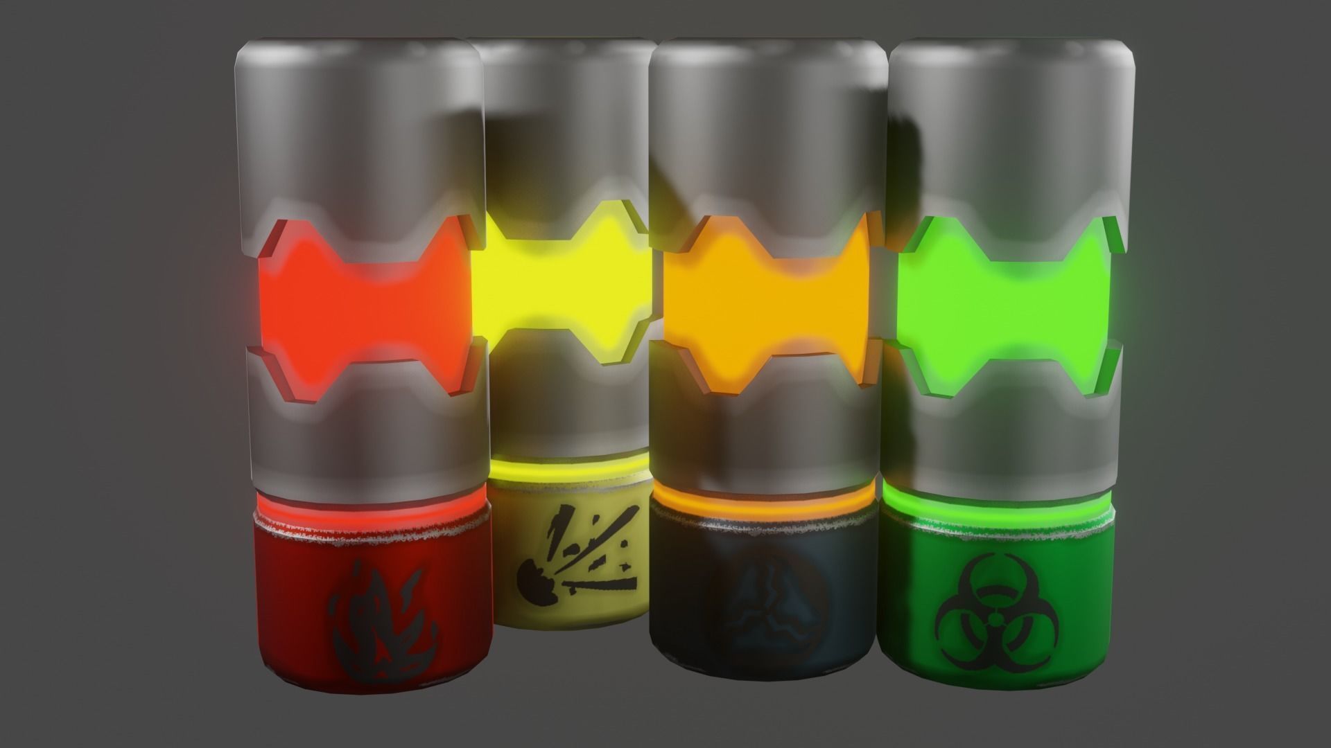 SCI-FI Sawed-off shotgun Low-poly 3D model_14