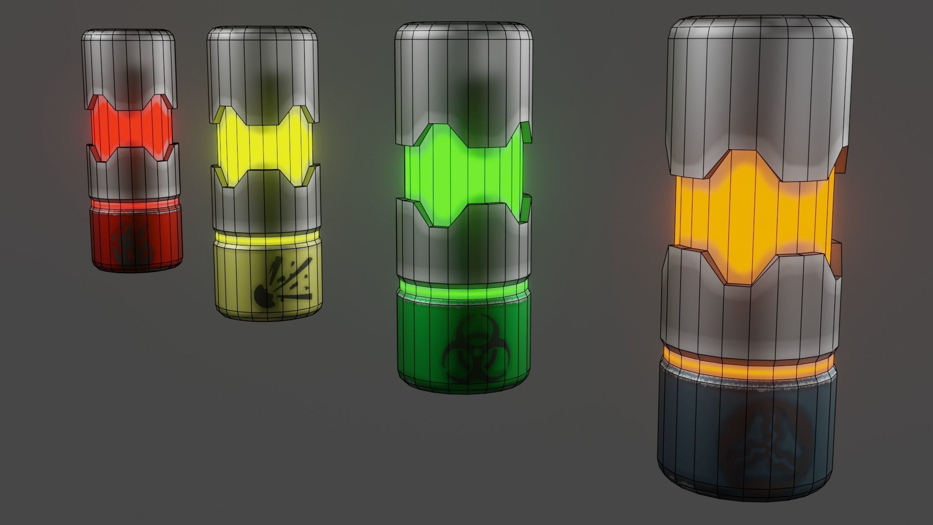 SCI-FI Sawed-off shotgun Low-poly 3D model_13