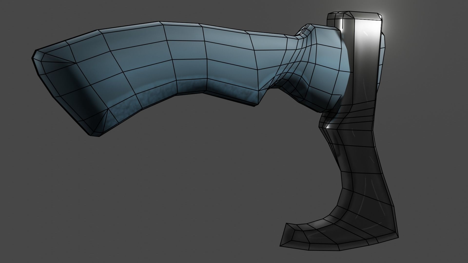 SCI-FI Sawed-off shotgun Low-poly 3D model_22