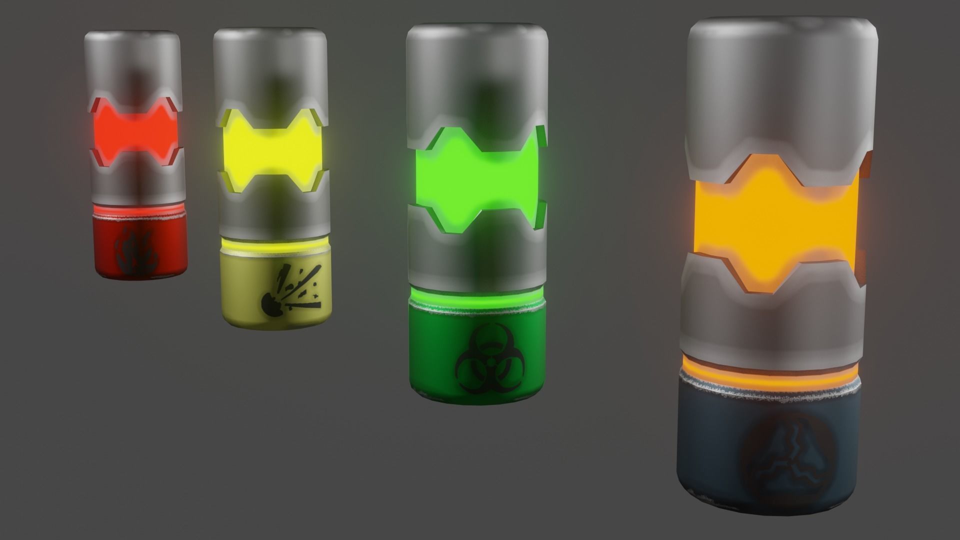 SCI-FI Sawed-off shotgun Low-poly 3D model_12