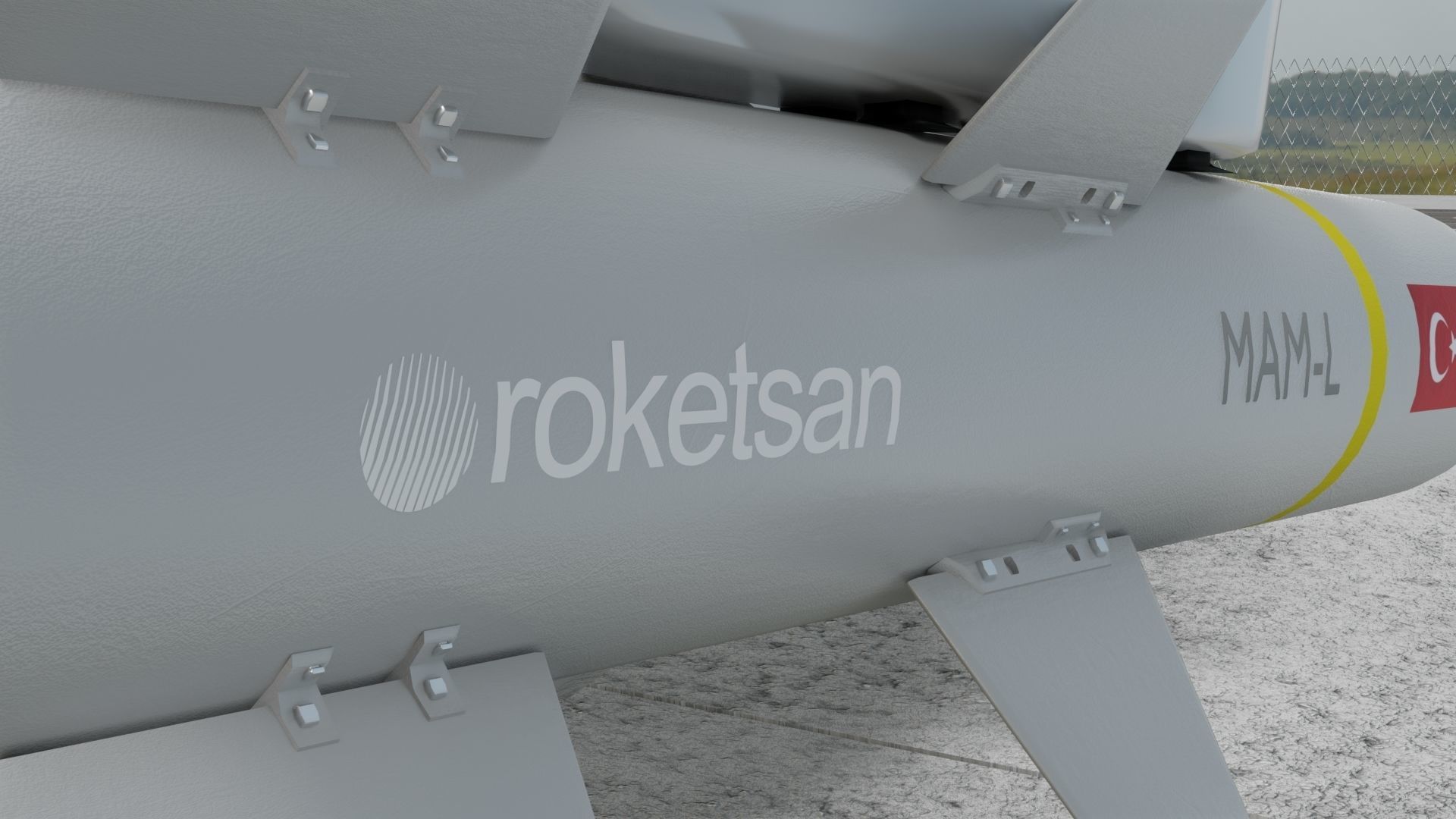 MAM L and MAM C    Micro Smart Munition  Bomb Low-poly 3D model_6