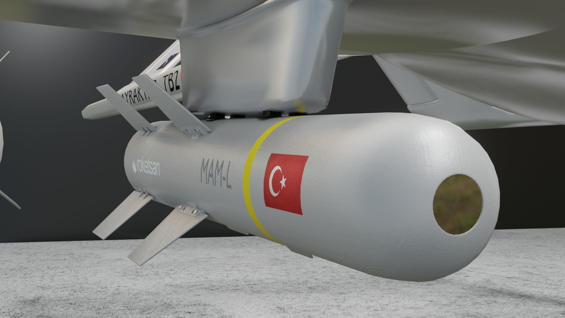 MAM L and MAM C    Micro Smart Munition  Bomb Low-poly 3D model_5