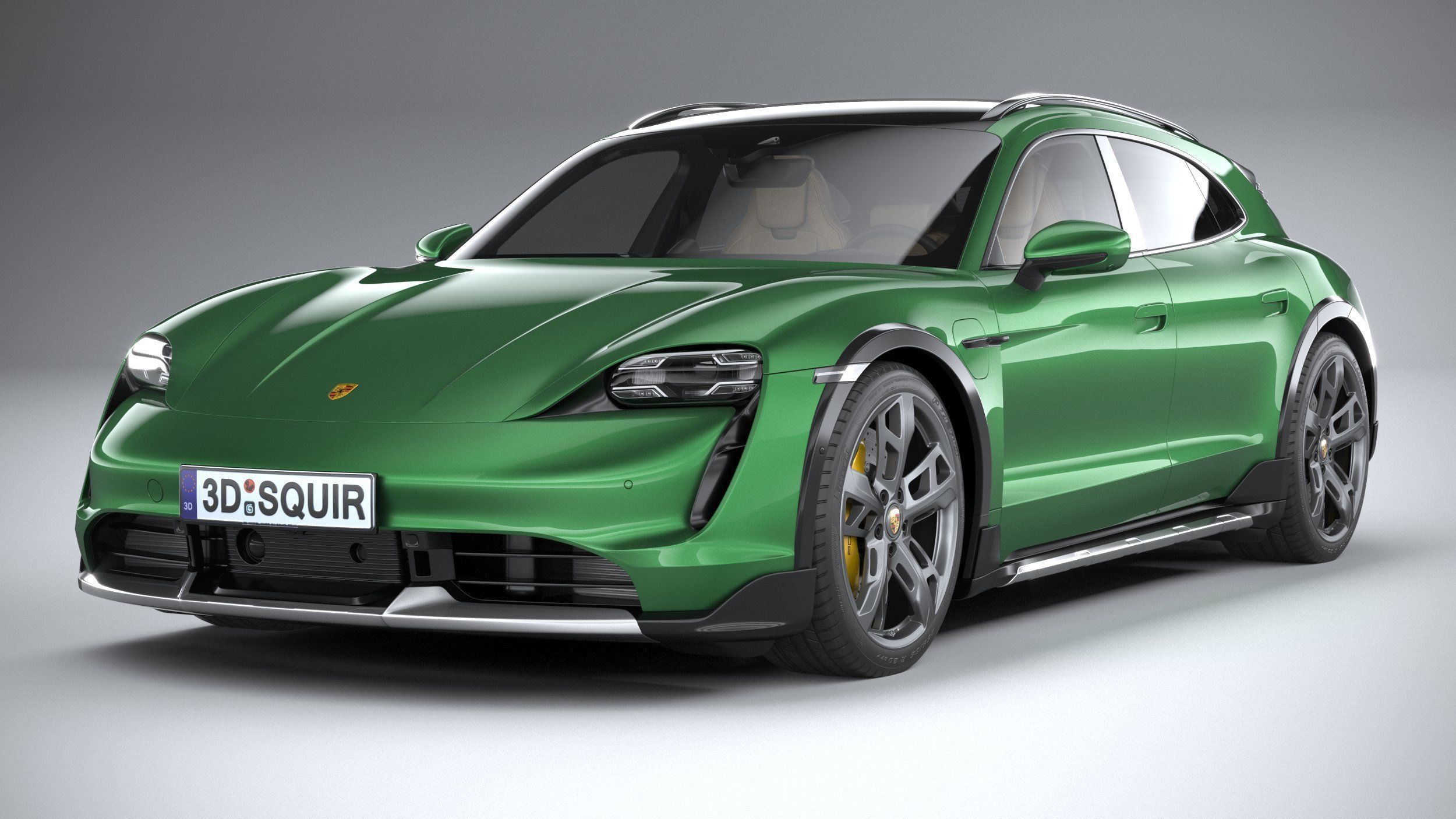 Porsche Taycan Turbo S Cross Turismo 2021 3D model_2