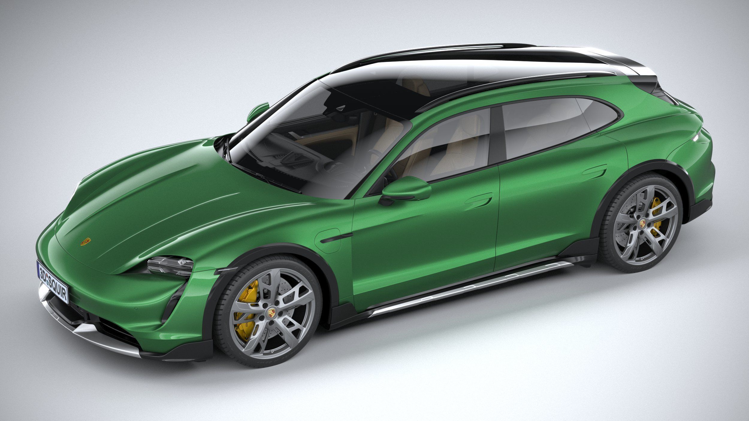 Porsche Taycan Turbo S Cross Turismo 2021 3D model_7